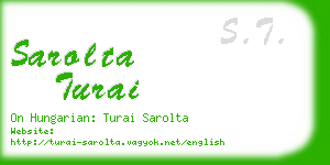 sarolta turai business card